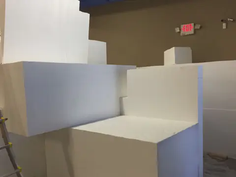 EPS Foam Blocks to Create Giant Rock Formation