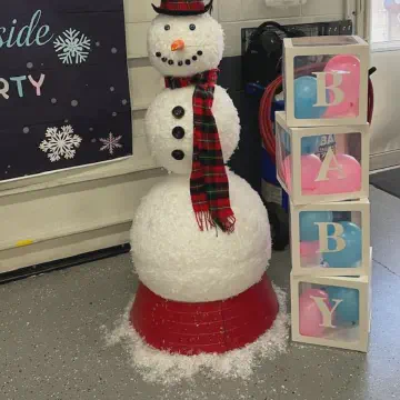 Foam Balls for a Small Snowman