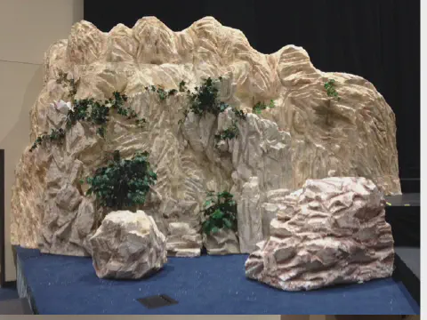 Foam Blocks Painted to Produce the Edifice of the Tomb and House Sets