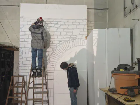 Large Theatrical Sets From Foam Blocks and Sheets