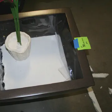 Recycled expanded polystyrene void fill for planters