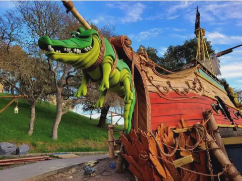 Sculpting Blocks for Pirate Mini Golf Course