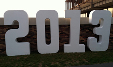 8 foot tall 3D foam letter