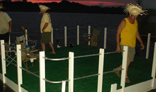 Virgin EPS foam were used to build floating raft