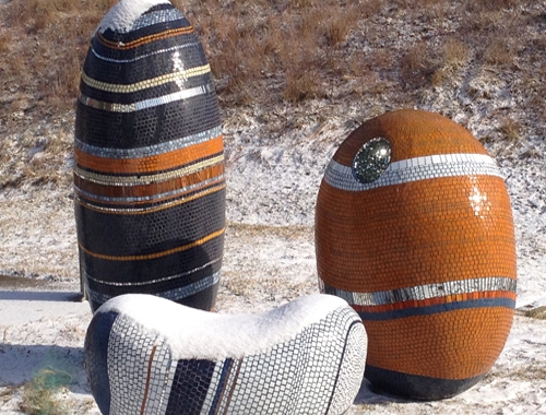 EPS foam cylinder to create sculptures