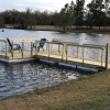 Seven blocks of .9 lb Virgin EPS were used to float this dock in Millen, GA