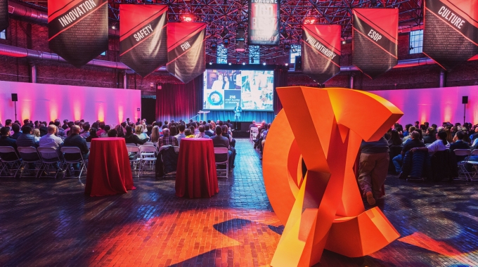 Large EPS Letters accent an event