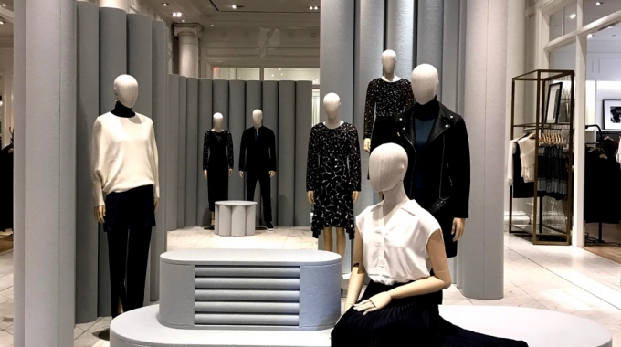 EPS Foam Column in Store Window Display