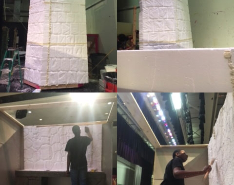 Styrofoam Stone Wall Prop