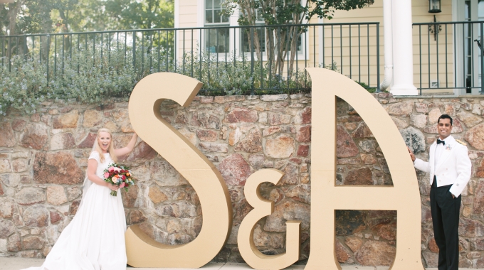 A Lasting Impression on their Wedding with Giant EPS Letters