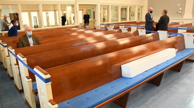 EPS Used as Social Distancing Blocks in Church